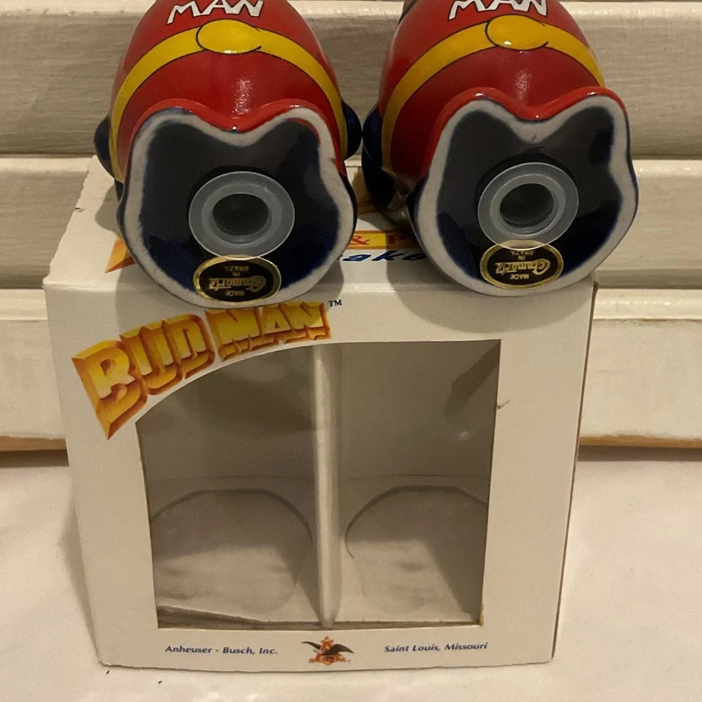 Bud Man Salt & Pepper Shakers Vintage